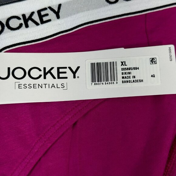 Jockey Women's Size  XL Panty Bikini Essentials Pink New With Tags - Picture 3 of 10